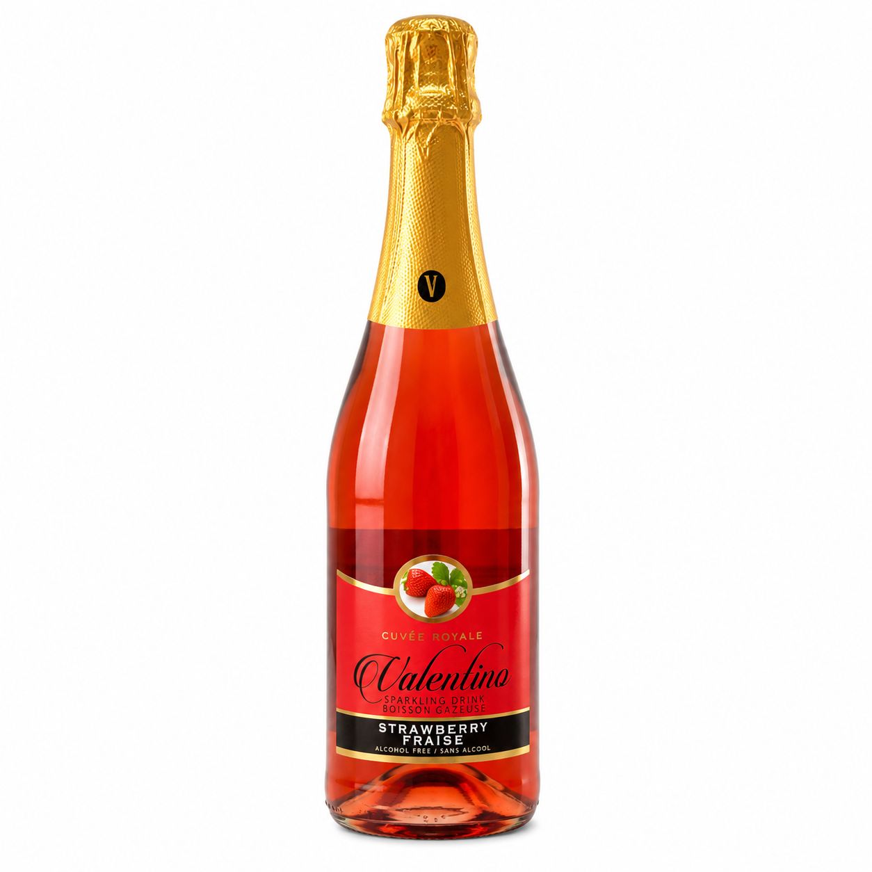 Boisson Pétillante - Valentino Strawberry Fraise 75cl Boisson Pétillante - Valentino Strawberry Fraise 75cl