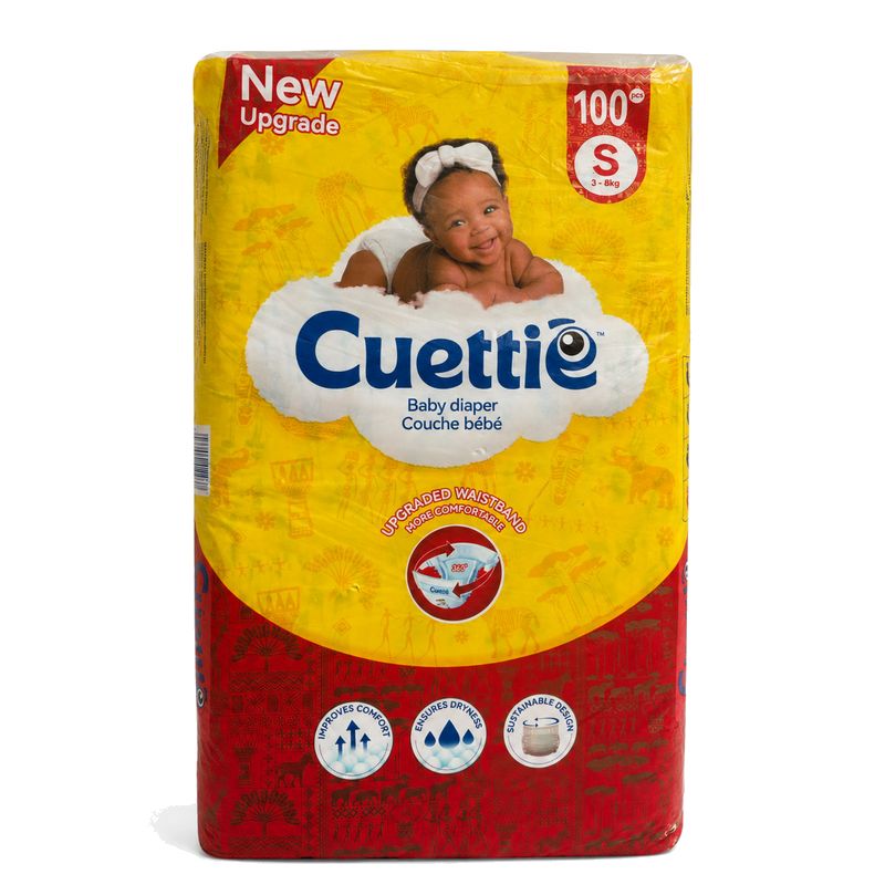 Cuettie - Couche bébé nouveau né taille S  (3-8kg) x100