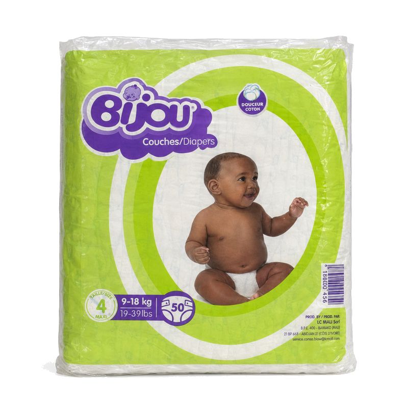 Bijou - Couche bébé taille L (9-18kg) x50 Bijou - Couche bébé taille L (9-18kg) x50