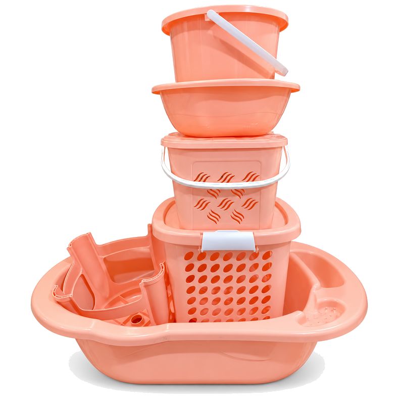 Ensemble de bain pour bébé – Kit complet - Saumon