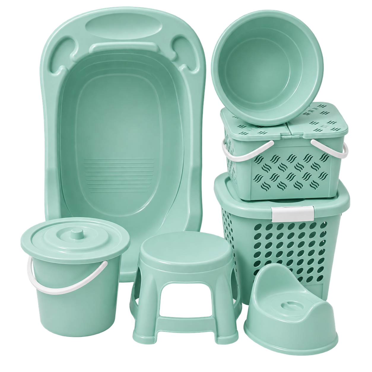 Ensemble de bain pour bébé – Kit complet - Vert Ensemble de bain pour bébé – Kit complet - Vert