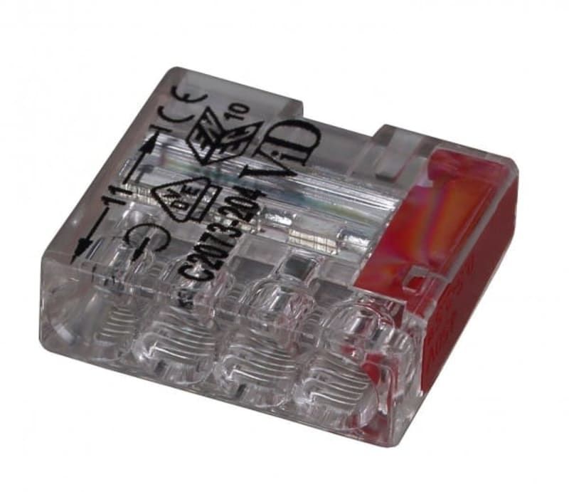 KLEMME MINI | 4-FACH | PRO 100 STÜCK | 4 x 0,5 - 2,5 mm² |
