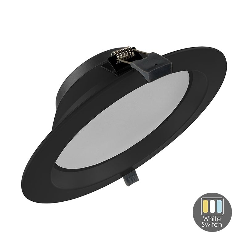 LED DOWNLIGHT | ORTHO | CCT-SWITCH | Ø195 | 18 W | SCHWARZ