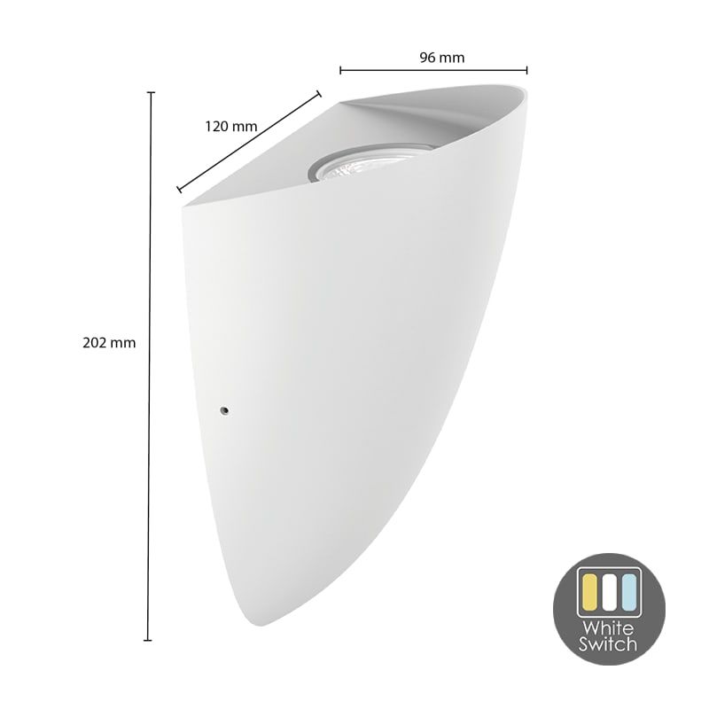 WANDLAMPE DAPHNIS | WEISS | 8W | DIMMBAR | CCT-SCHALTER