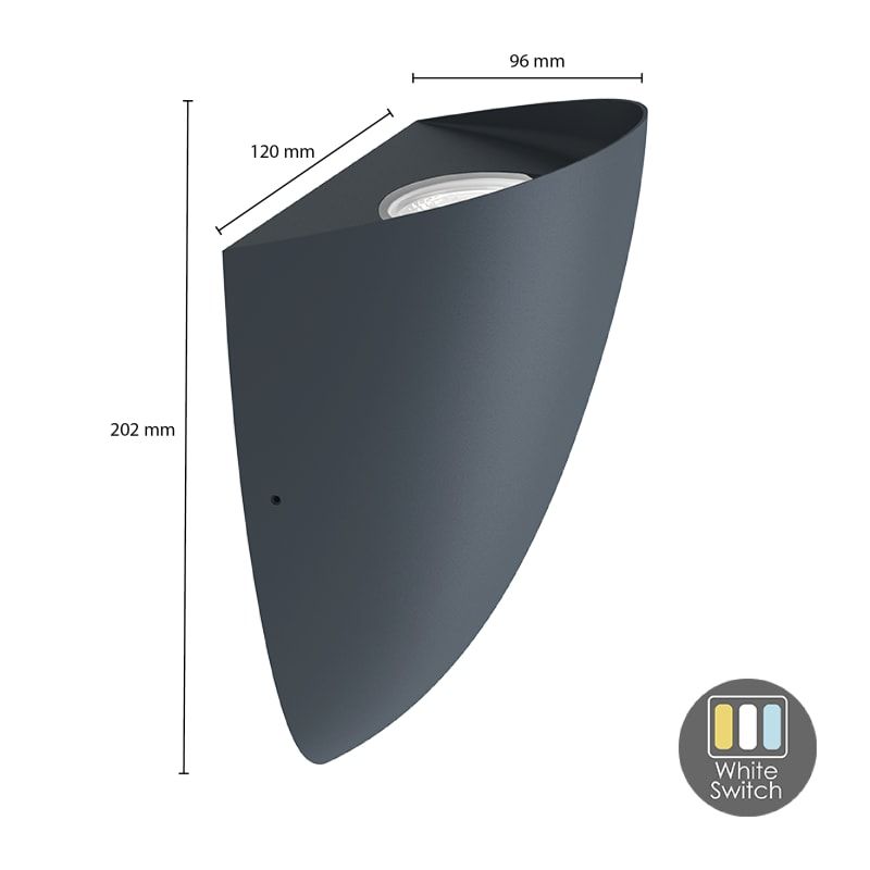 WANDLAMPE DAPHNIS | ANTHRAZIT | 8W | DIMMBAR | CCT-SCHALTER