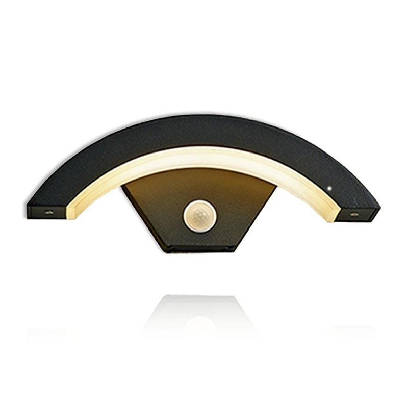WANDLAMPE HATI 12W MIT SENSOR IP65 GRAU