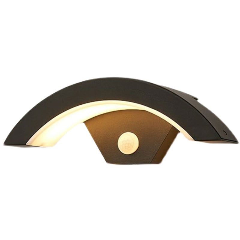 WANDLAMPE HATI 12W MIT SENSOR IP65 GRAU