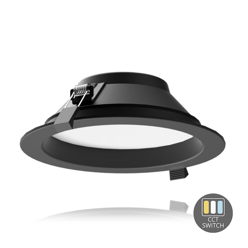 LED DOWNLIGHT | ORTHO | CCT-SWITCH | Ø170 | 13W | SCHWARZ