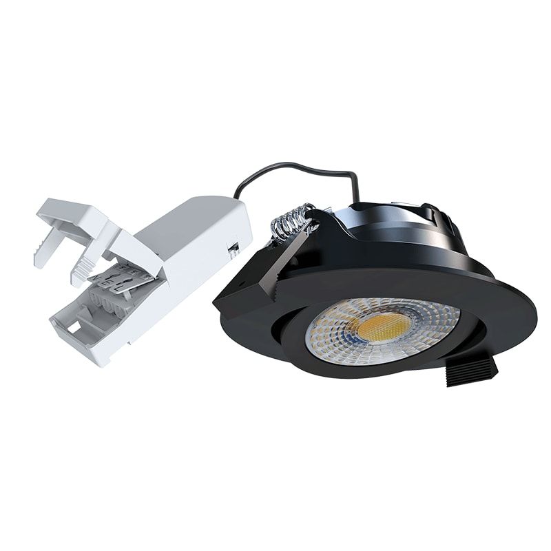 LED-EINBAUSTRAHLER | MIRAN | SLIM-FIT | 6W | DIM | SCHWARZ | CCT-SCHALTER | IP65