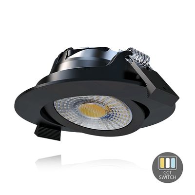 LED-EINBAUSTRAHLER | SLIM-FIT | 6W | DIM | SCHWARZ | CCT-SCHALTER | IP65