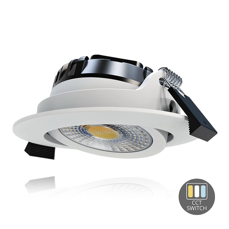 LED-EINBAUSTRAHLER | MIRAN | SLIM-FIT | 6W | DIM | WEISS | CCT-SCHALTER | IP65