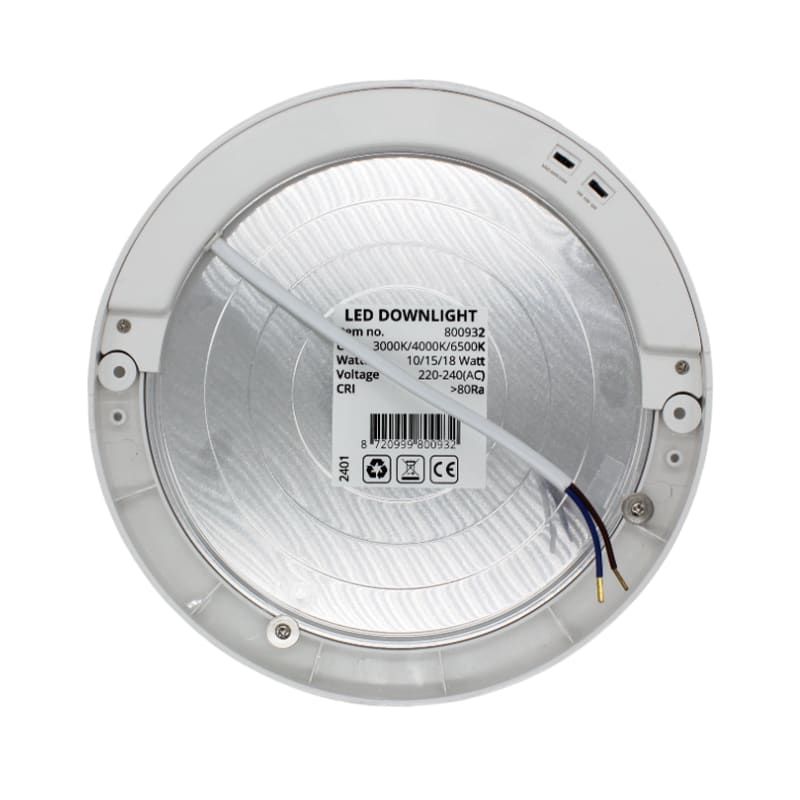 LED-EIN-/AUFPUTZMONTAGE | DOWNLIGHT | OPHELIA | CCT-SCHALTER+WATT-SCHALTER