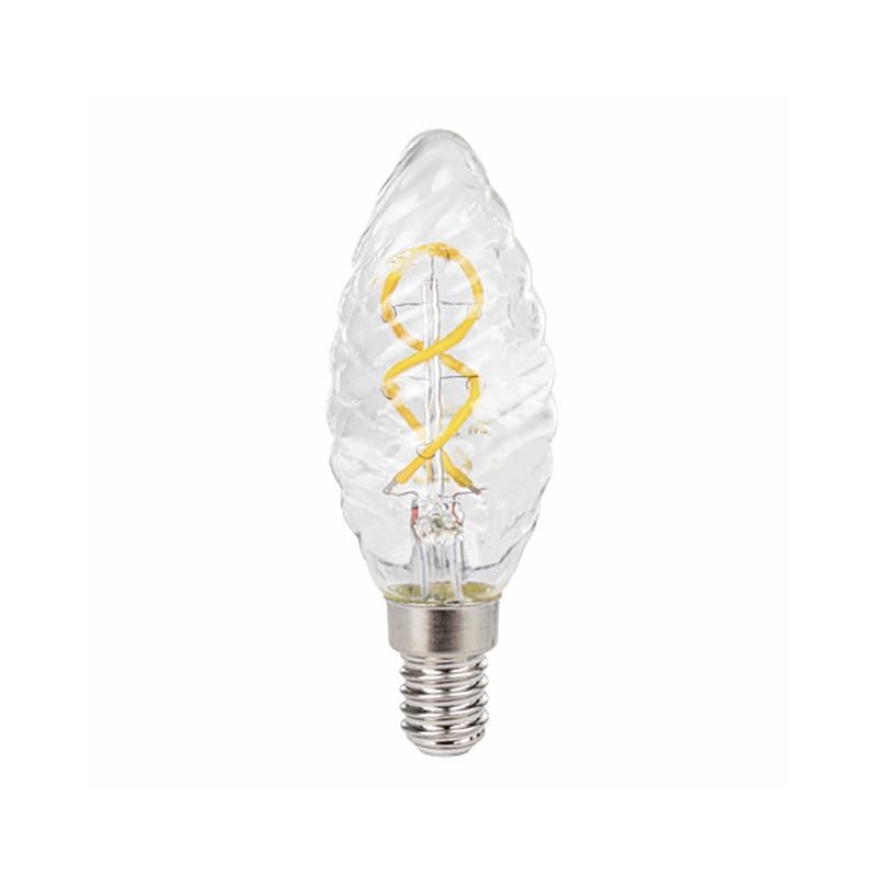 LED-FILAMENT | E14 | LED-KERZENLAMPE | Grat | DIMMBAR | KLAR | 2W