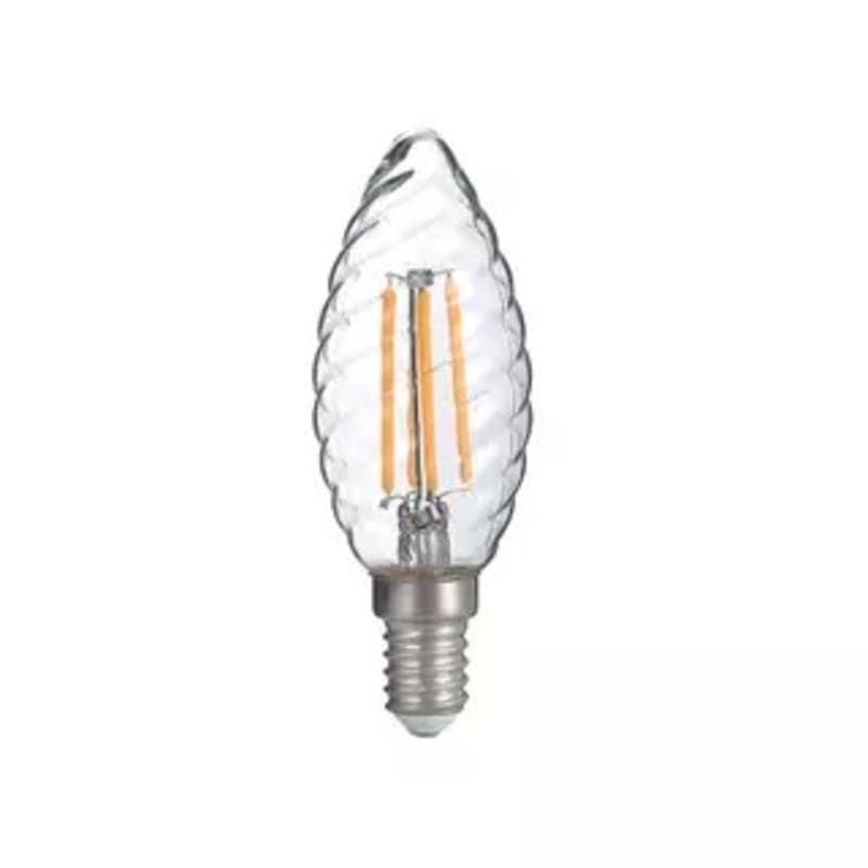 LED-FILAMENT | E14 | LED-KERZENLAMPE | Grat | DIMMBAR | KLAR | 2W