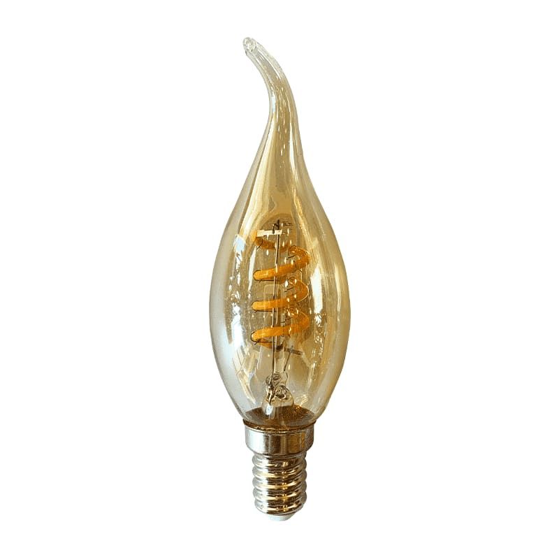 LED-FILAMENT | E14 | LED-KERZENLAMPE | TIPP | DIMMBAR | BERNSTEIN | 2W