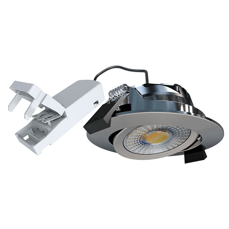 LED-EINBAUSTRAHLER | MIRAN | SLIM-FIT | 6W | DIM | SILBER | CCT-SCHALTER | IP65