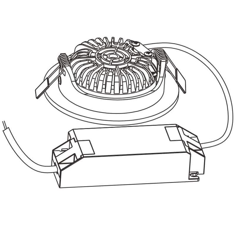 LED-EINBAUSTRAHLER | VARDA | SLIM-FIT | 5W | DIM | SILBER