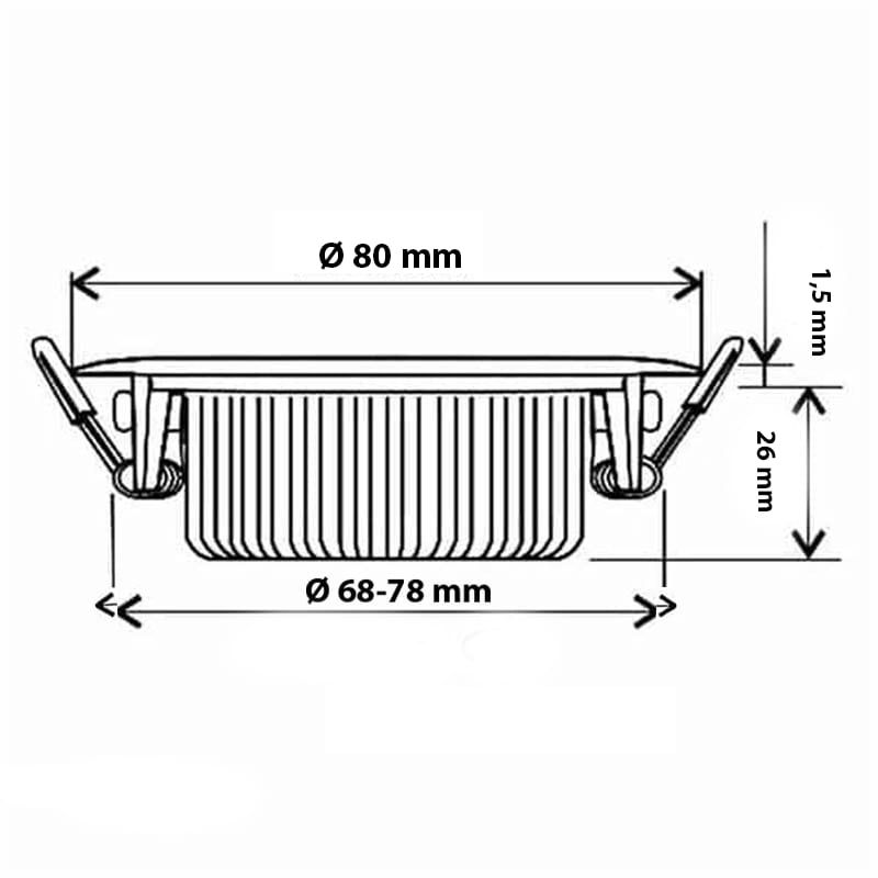 LED-EINBAUSTRAHLER | VARDA | SLIM-FIT | 5W | DIM | SILBER