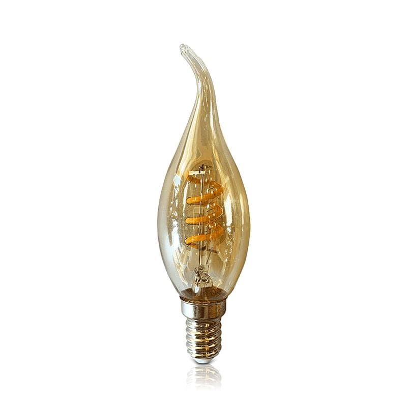 LED-FILAMENT | E14 | LED-KERZENLAMPE | TIPP | DIMMBAR | BERNSTEIN | 2W