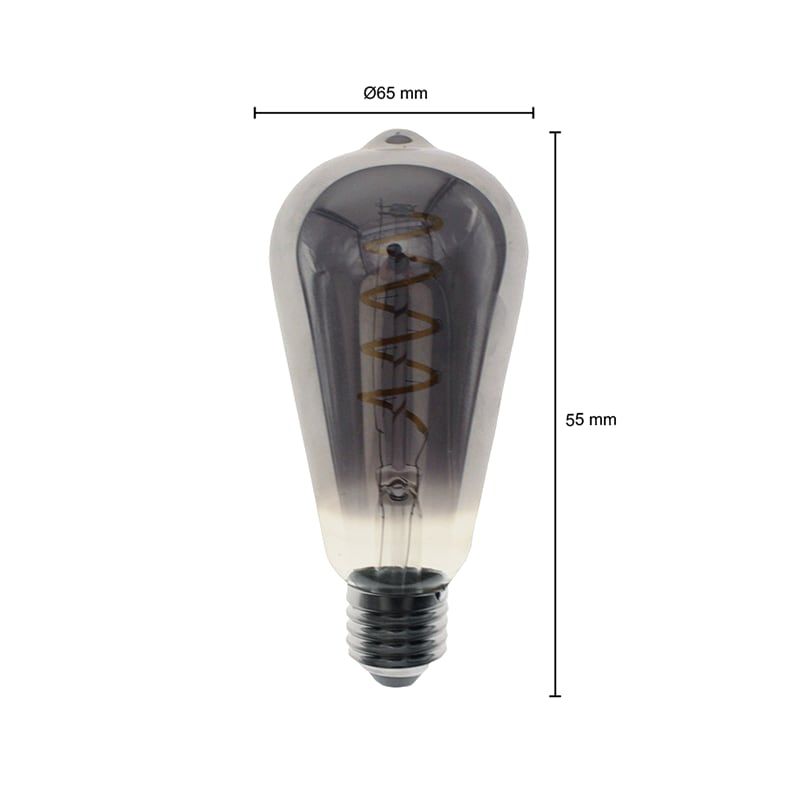 LED-FILAMENT | E27 | EDISON | DIMMBAR | RAUCHIG | 6W