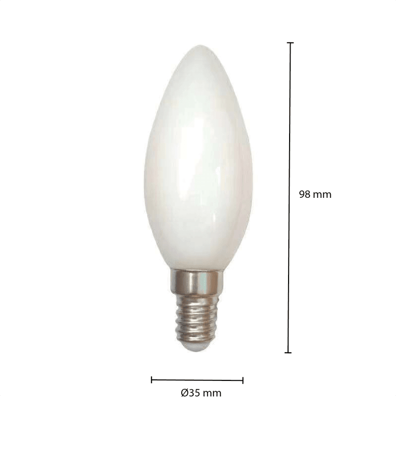 LED-FILAMENT | E14 KERZENLAMPE | MILCHIG | 1,6 W