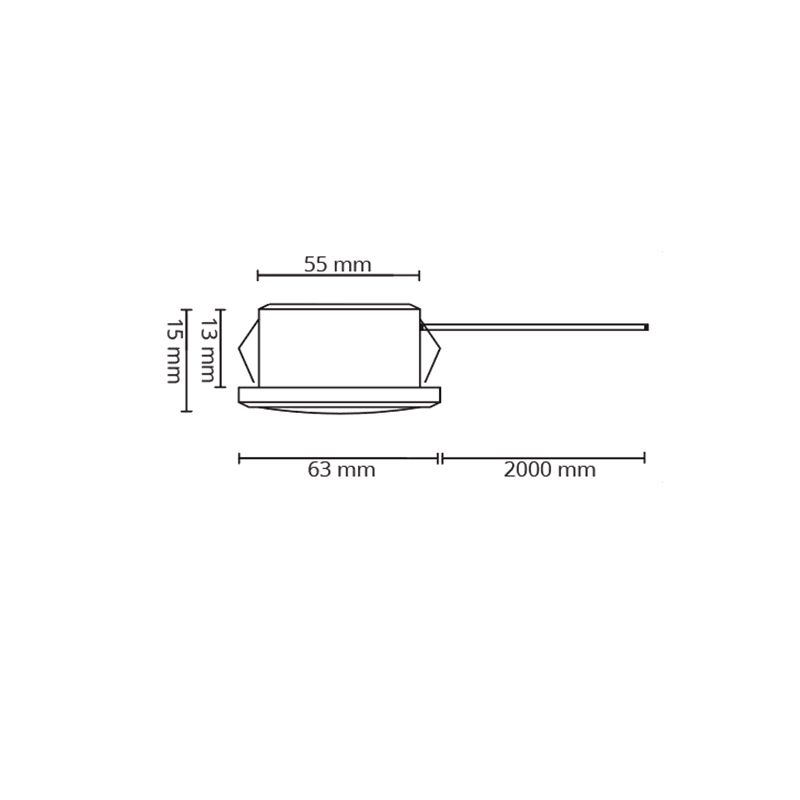 LED-MÖBELSTRAHLER | BASTON | 3W | 12V(DC) | IP44 | SCHWARZ | 14 mm hoch