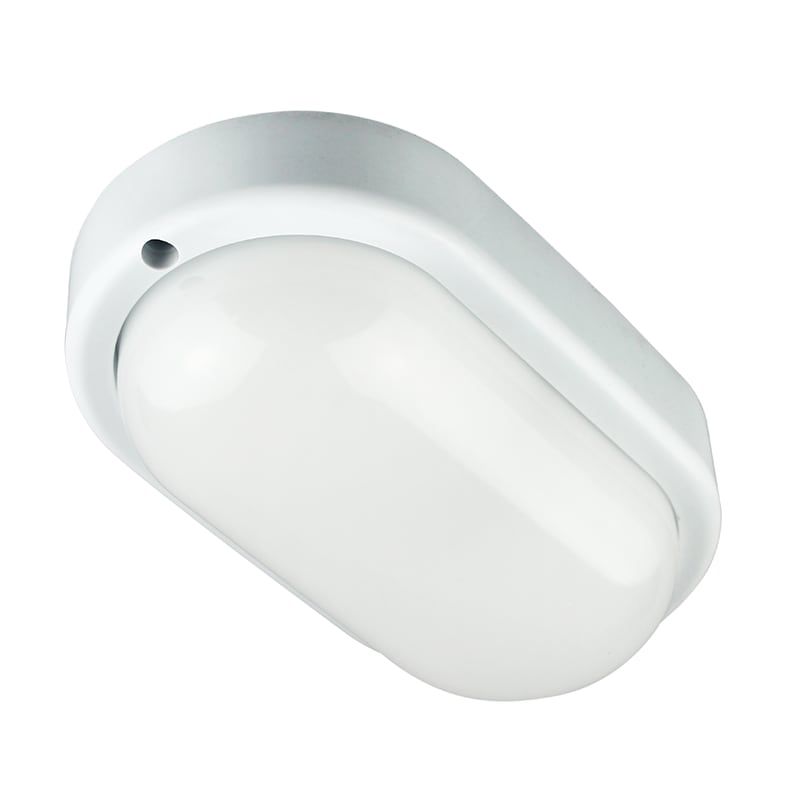 LED BULKHEAD OVAL 8W WEISS