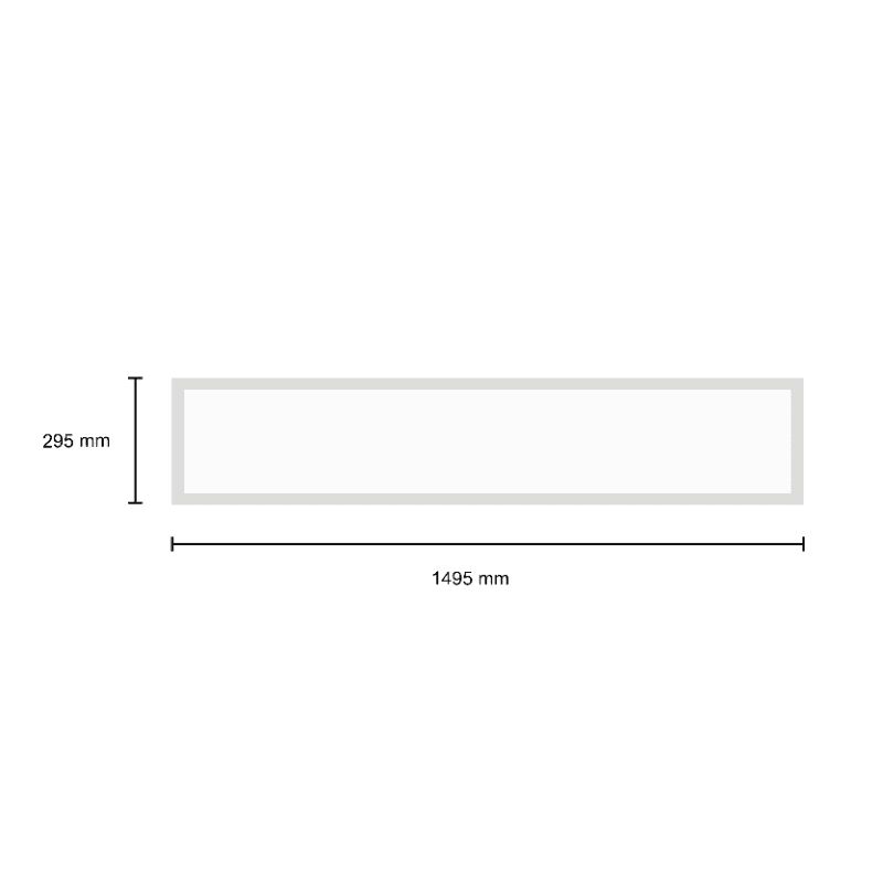 LED-PANEL MIT HINTERGRUNDBELEUCHTUNG | DOVER | 150x30CM | RGB+CCT | 40W