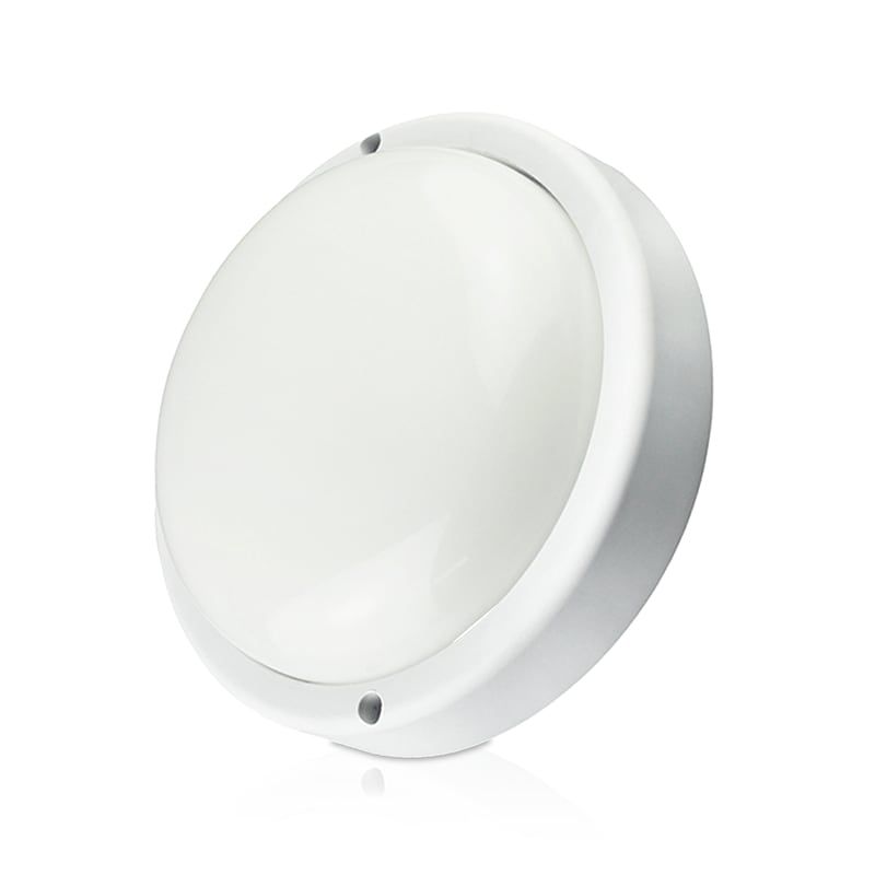 LED BULKHEAD RUND 8W WEISS