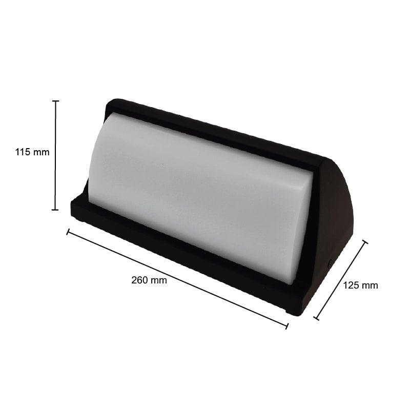 LED BULKHEAD | JULIET | 12W | SCHWARZ