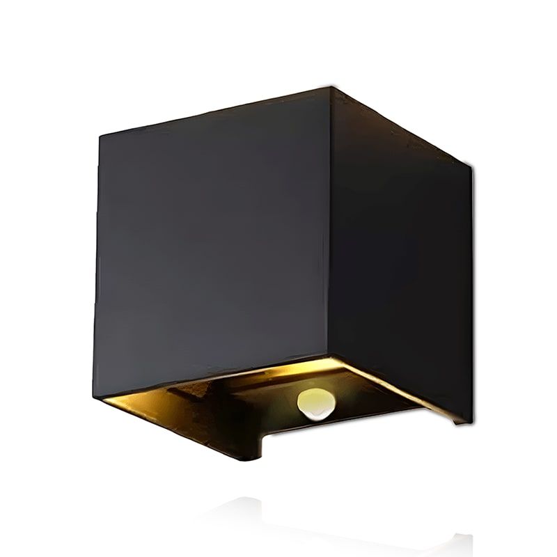LED-WÜRFEL | 2X3W | SCHWARZ | DIM | PIR-SENSOR