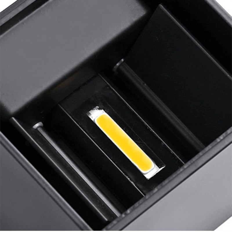 LED-WÜRFEL | THEBEN | 2X3W | SCHWARZ | DIM | PIR-SENSOR
