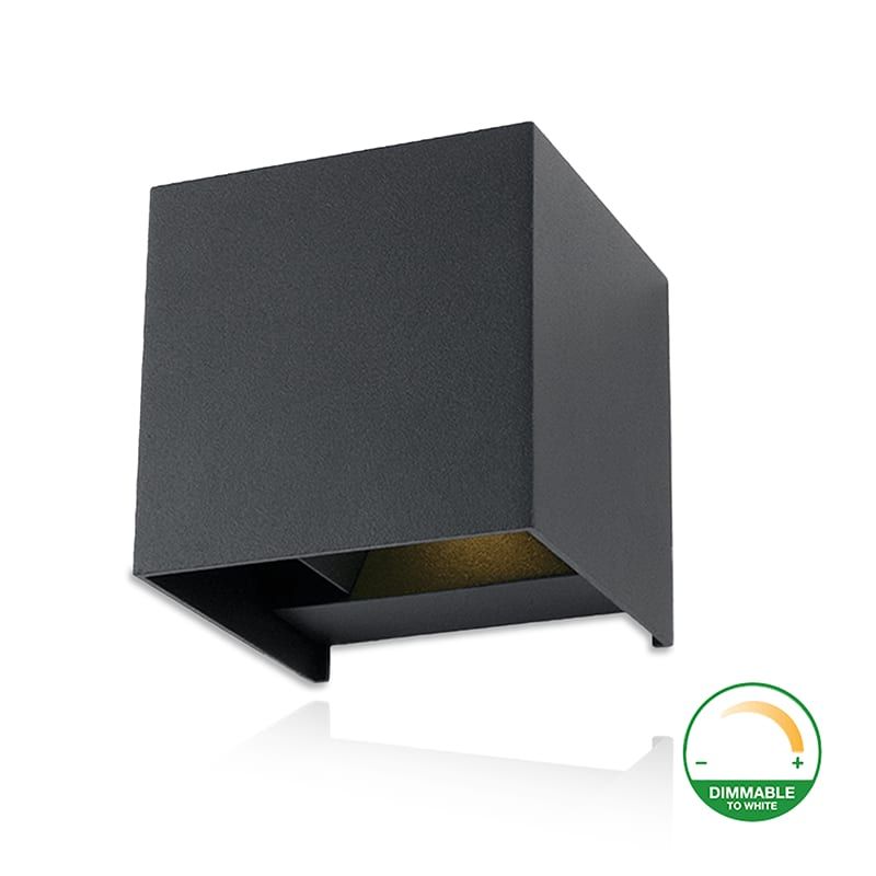 LED-WÜRFEL | THEBEN | 2x3W | DIM2WARM | GRAU