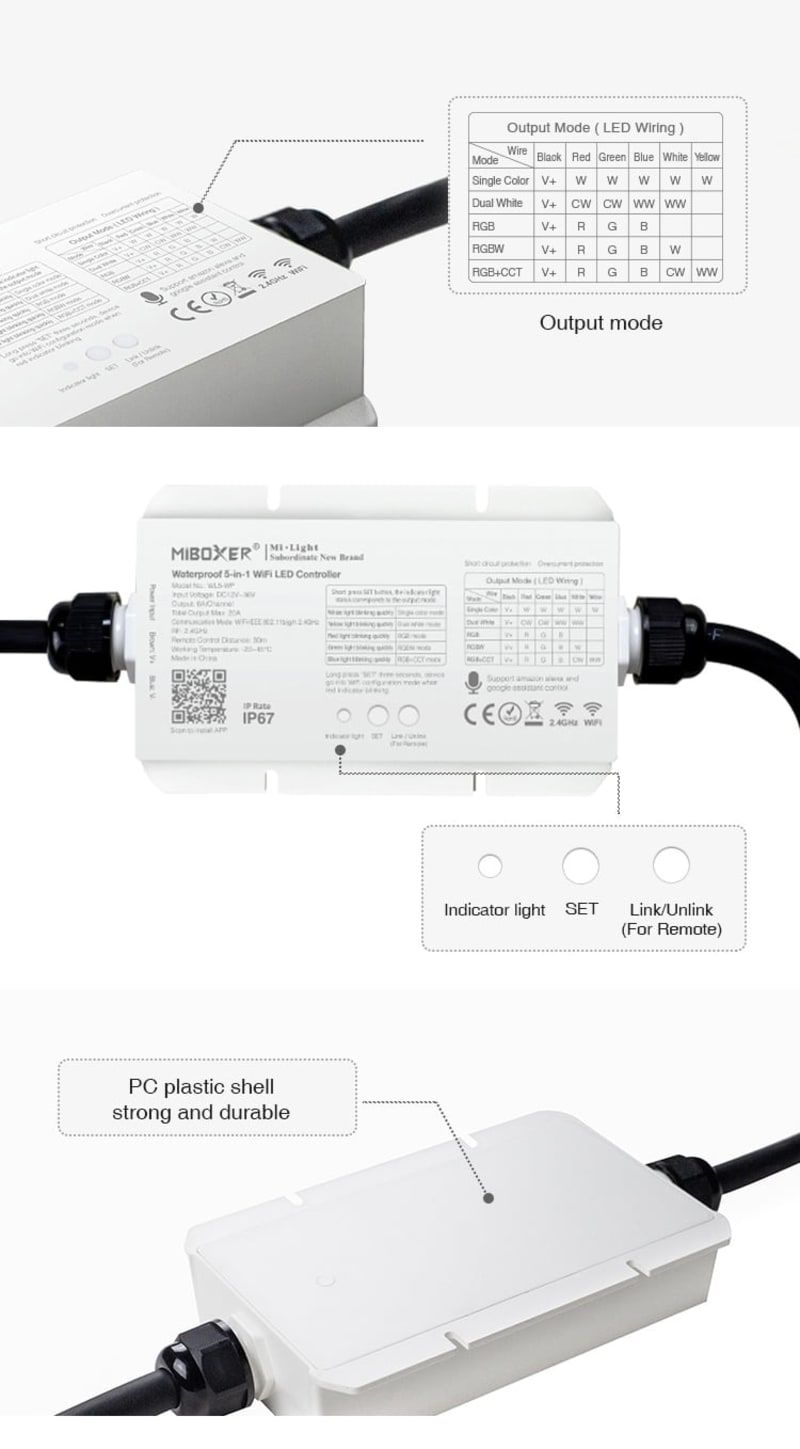 MI-LIGHT 4 ZONE | RGB+CCT | REGLER