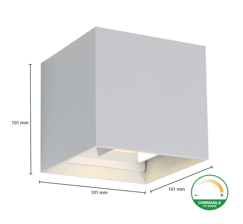 LED-WÜRFEL | THEBEN | 2x3W | DIM2WARM | WEISS