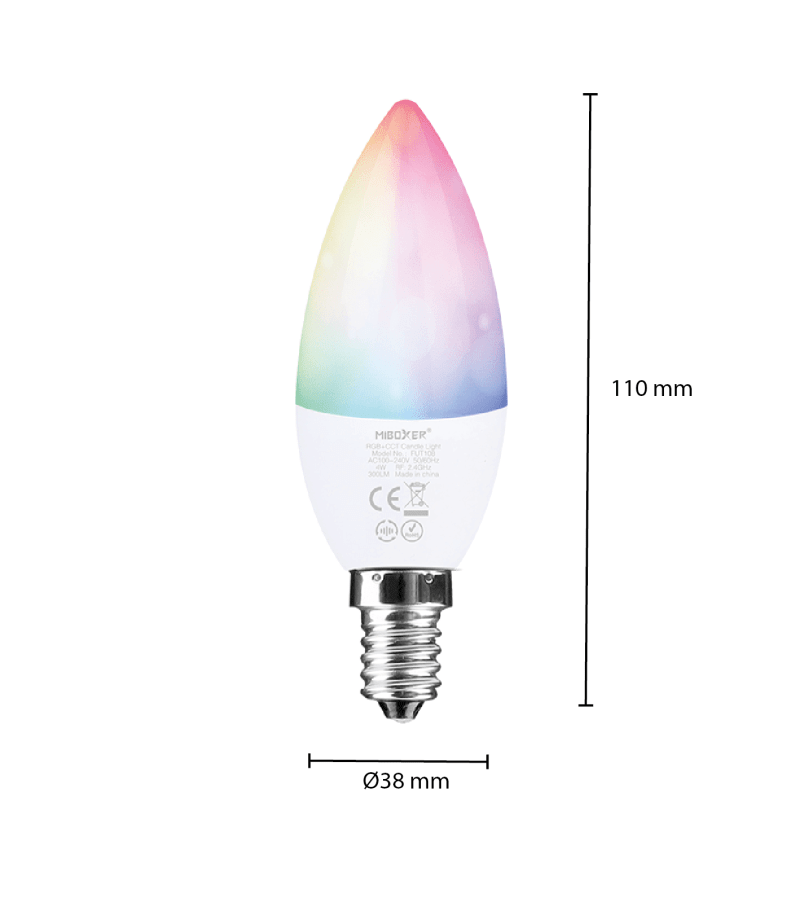 MI-LIGHT LED-LAMPE E14 4W RGB+CCT