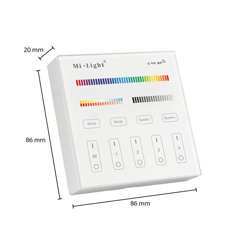 MI-LIGHT FERNBEDIENUNG | 4 GRUPPEN | RGB+CCT