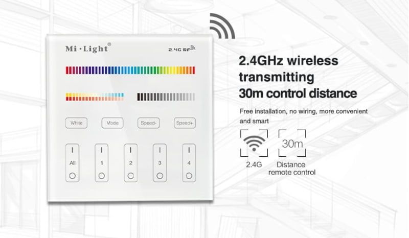 MI-LIGHT FERNBEDIENUNG | 4 GRUPPEN | RGB+CCT