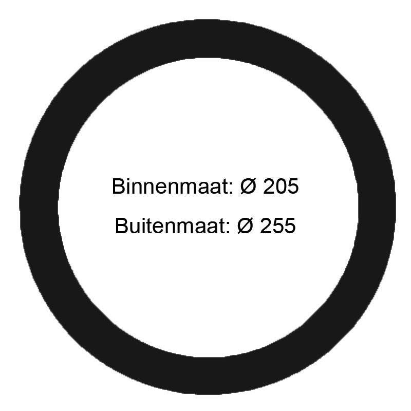 REDUZIERRING METALL | SCHWARZ | Ø205-255mm