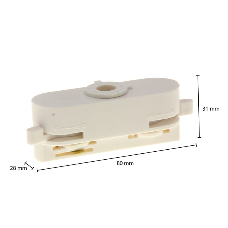 1-PHASEN SCHIENENADAPTER WEISS