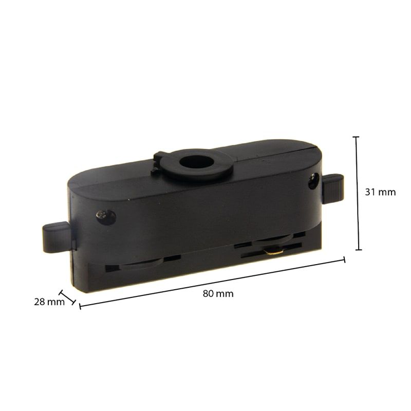 1-PHASEN SCHIENENADAPTER SCHWARZ