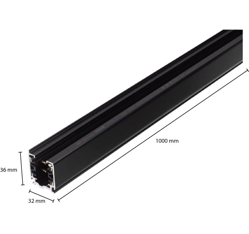 3-PHASEN-SCHIENE | 100CM | SCHWARZ