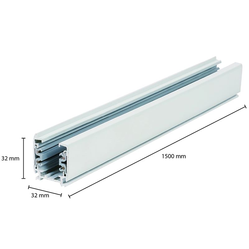 3-PHASEN-SCHIENE | 150CM | WEISS