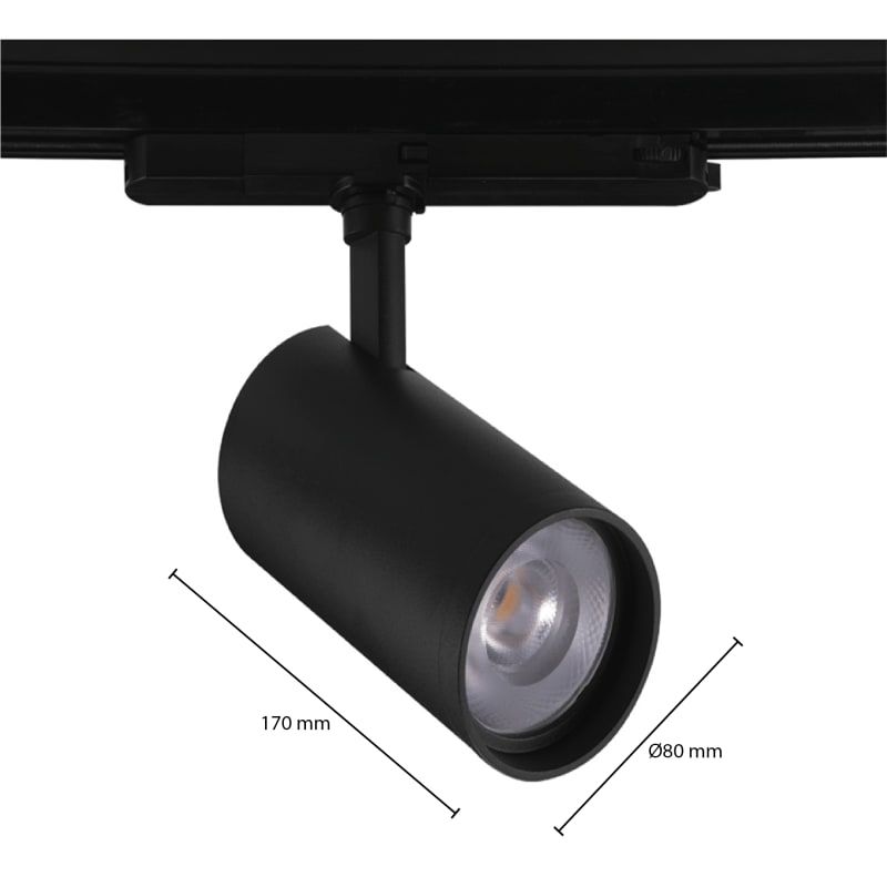 3-PHASEN RAILSPOT 30W SCHWARZES POWERGEAR
