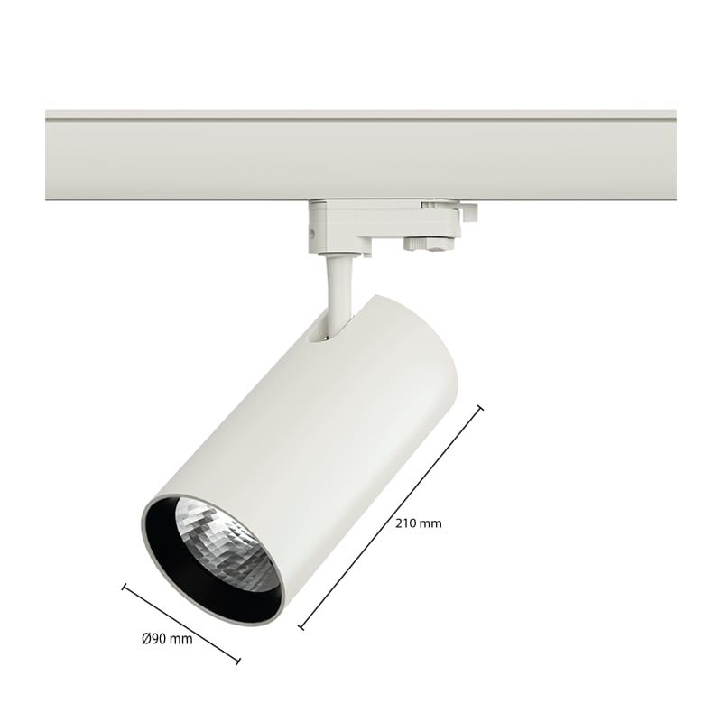 3-PHASEN RAILSPOT 30W WEISS