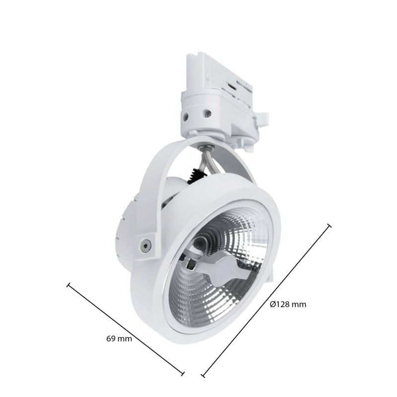 3-PHASEN SCHIENENSPOT | 15W | WEISS | DIMMBAR