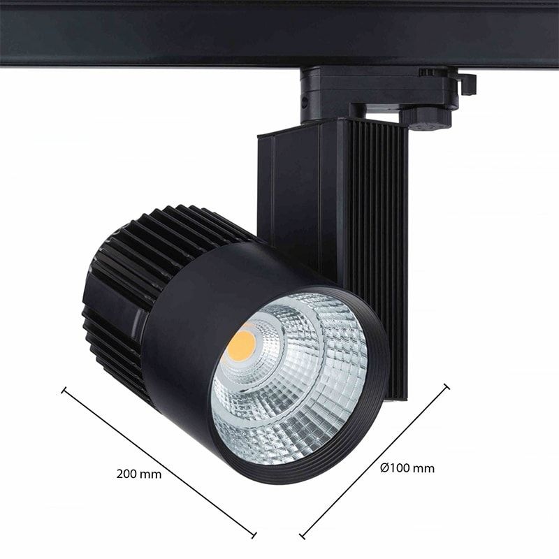 3-PHASEN RAILSPOT 40W 38° CRI&gt;95 SCHWARZ
