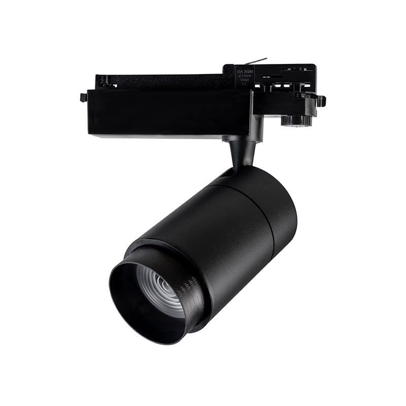 3-PHASEN RAILSPOT ORCUS 15°-60° ZOOMBAR 30W SCHWARZ DIMMBAR