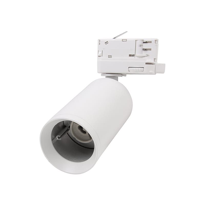 3-PHASEN SCHIENENLEUCHTE MIT FEDER GU10 WEISS