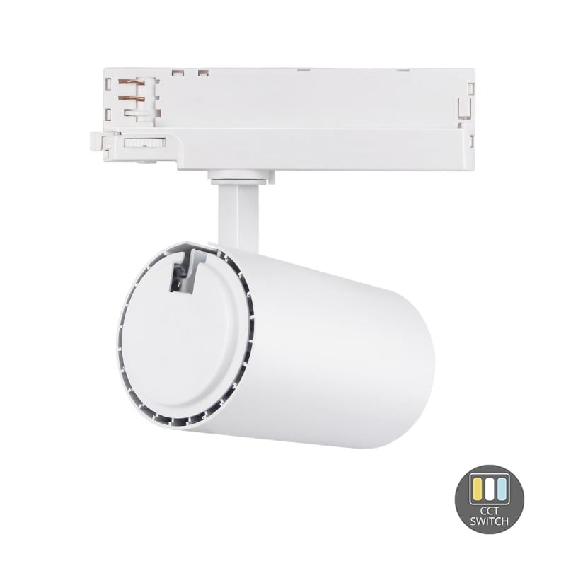 3-PHASEN SCHIENENSPOT | 10W-20W-30W | WEISS | DIMMBAR | CCT-SCHALTER